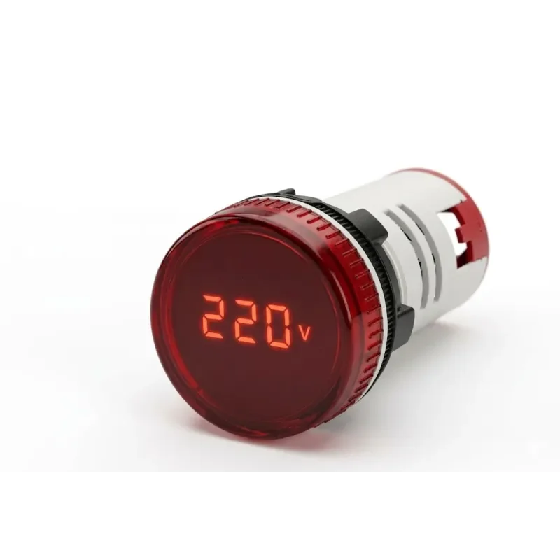 Voltimetro Digital 22 Rojo Rango ac20-500v