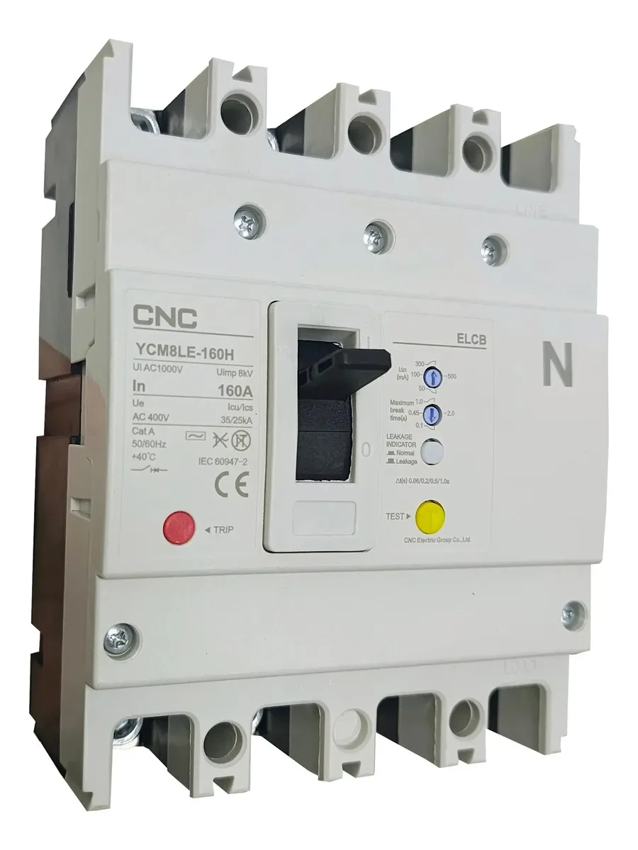 Interruptor Automático Caja Moldeada c/Fuga a Tierra T160 4x125a 25/35ka Rele Termomagnetico Ajustable - Vista 2 de 4