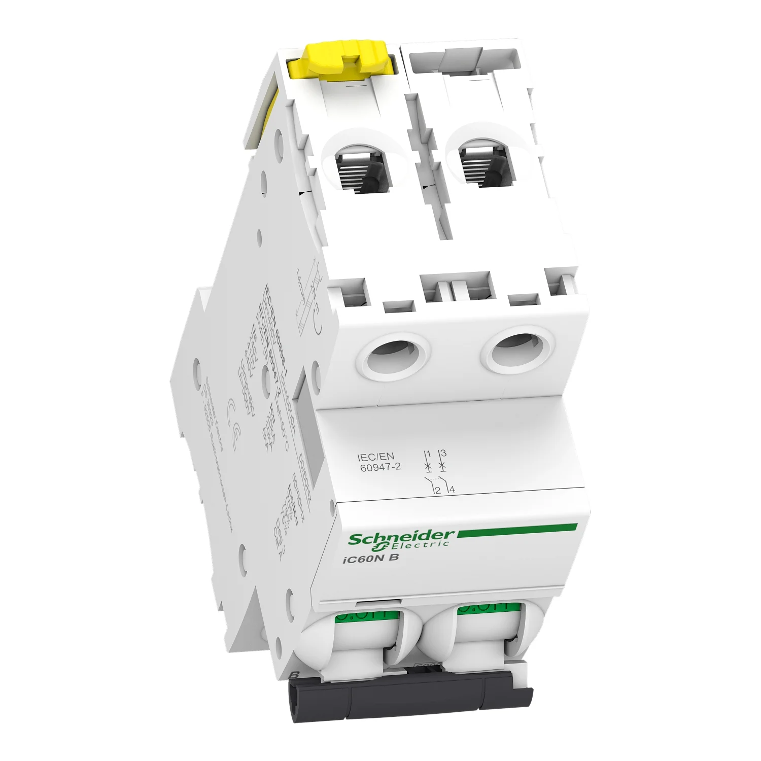  Interruptor Aut. Termomagnético Acti9 iC60N 2P 20A Curva B - Vista 3 de 3