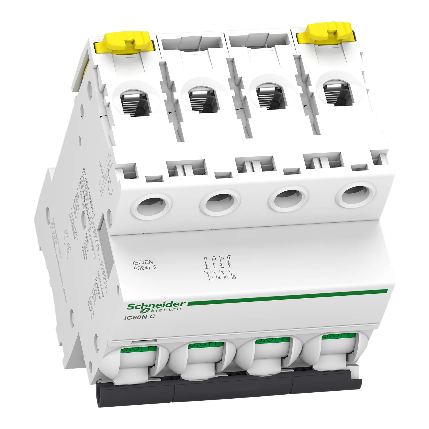 Interruptor Aut. Termomagnético Acti9 iC60N 4P 40A Curva C - Vista 3 de 3