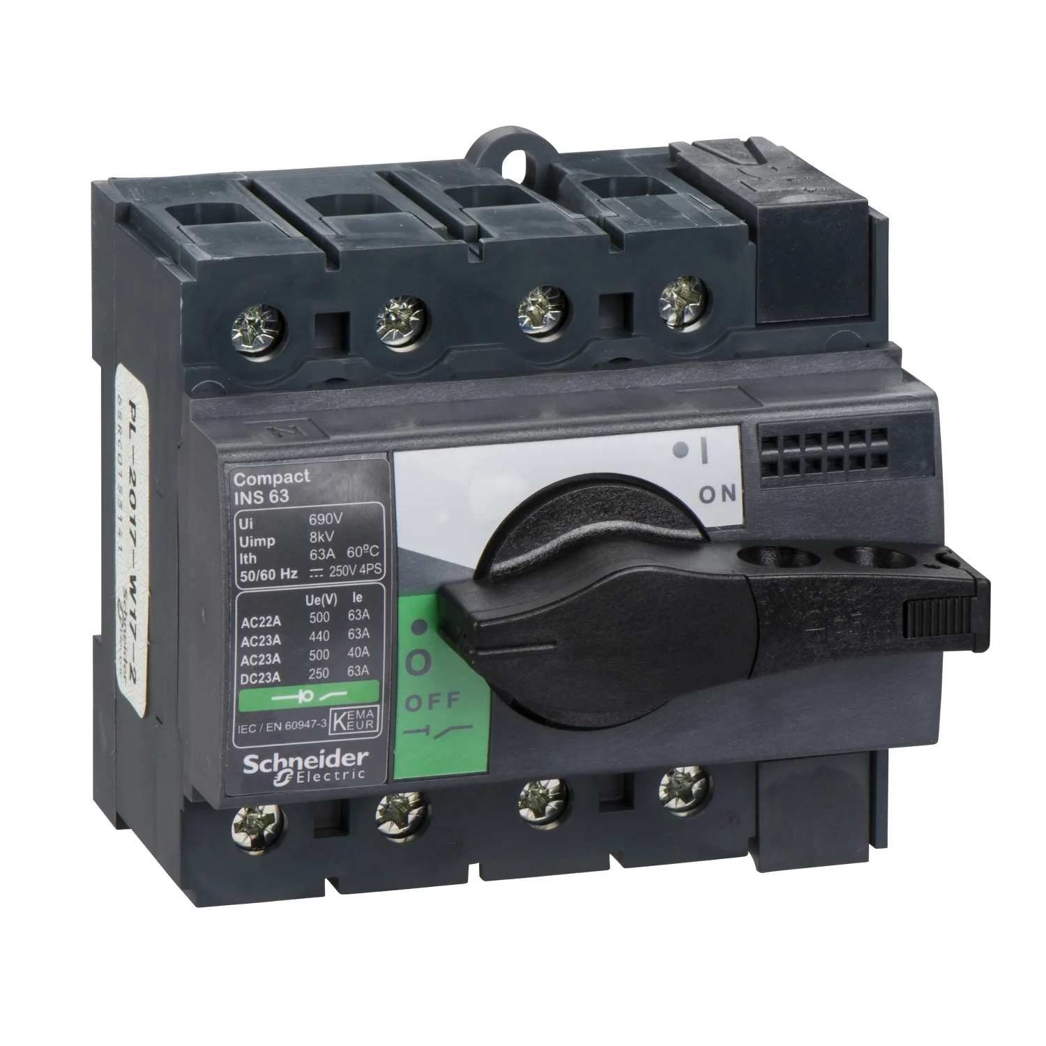 Interruptor Seccionador Manual INS 4X63A - Vista 1 de 1